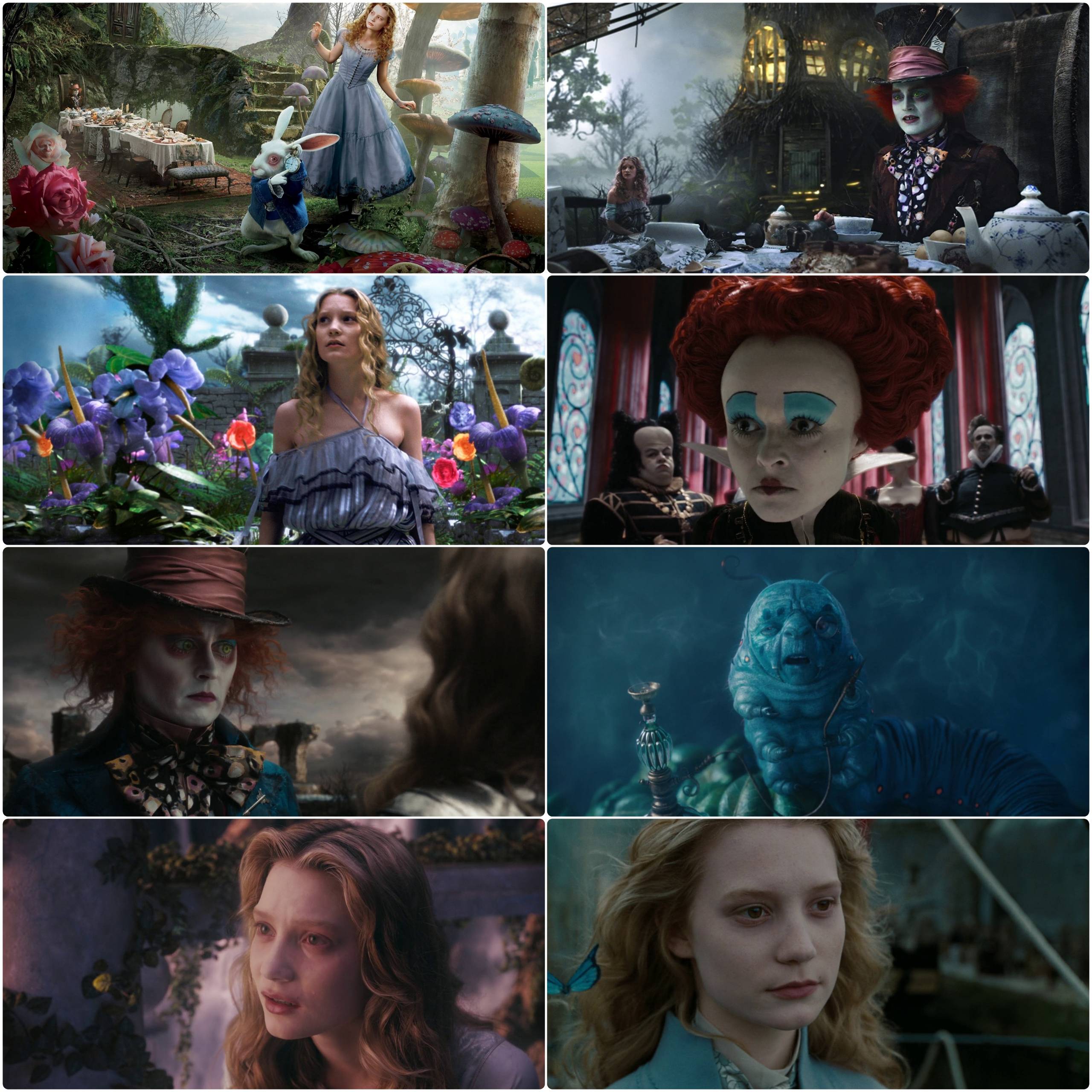 Alice in Wonderland 2010 Hindi English Dual Audio Movie BluRay HD ESub Movies4U screenshot